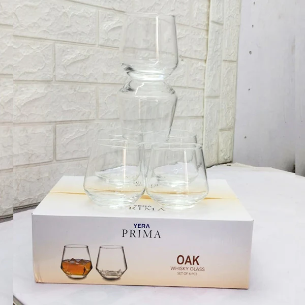 AM5210 YERA Prima OAK Whisky Glass Set of 6 Pcs - Each 300ml - Image 3