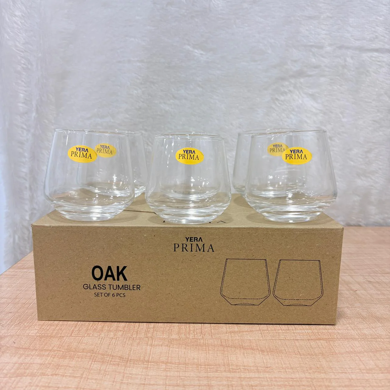 AM5210 YERA Prima OAK Whisky Glass Set of 6 Pcs - Each 300ml - Image 5