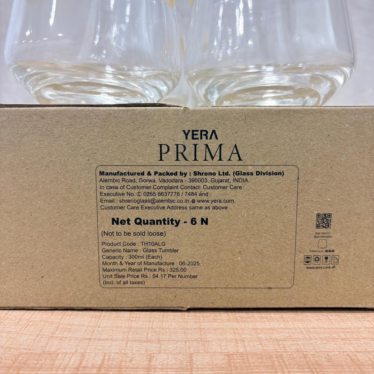 AM5210 YERA Prima OAK Whisky Glass Set of 6 Pcs - Each 300ml - Image 6