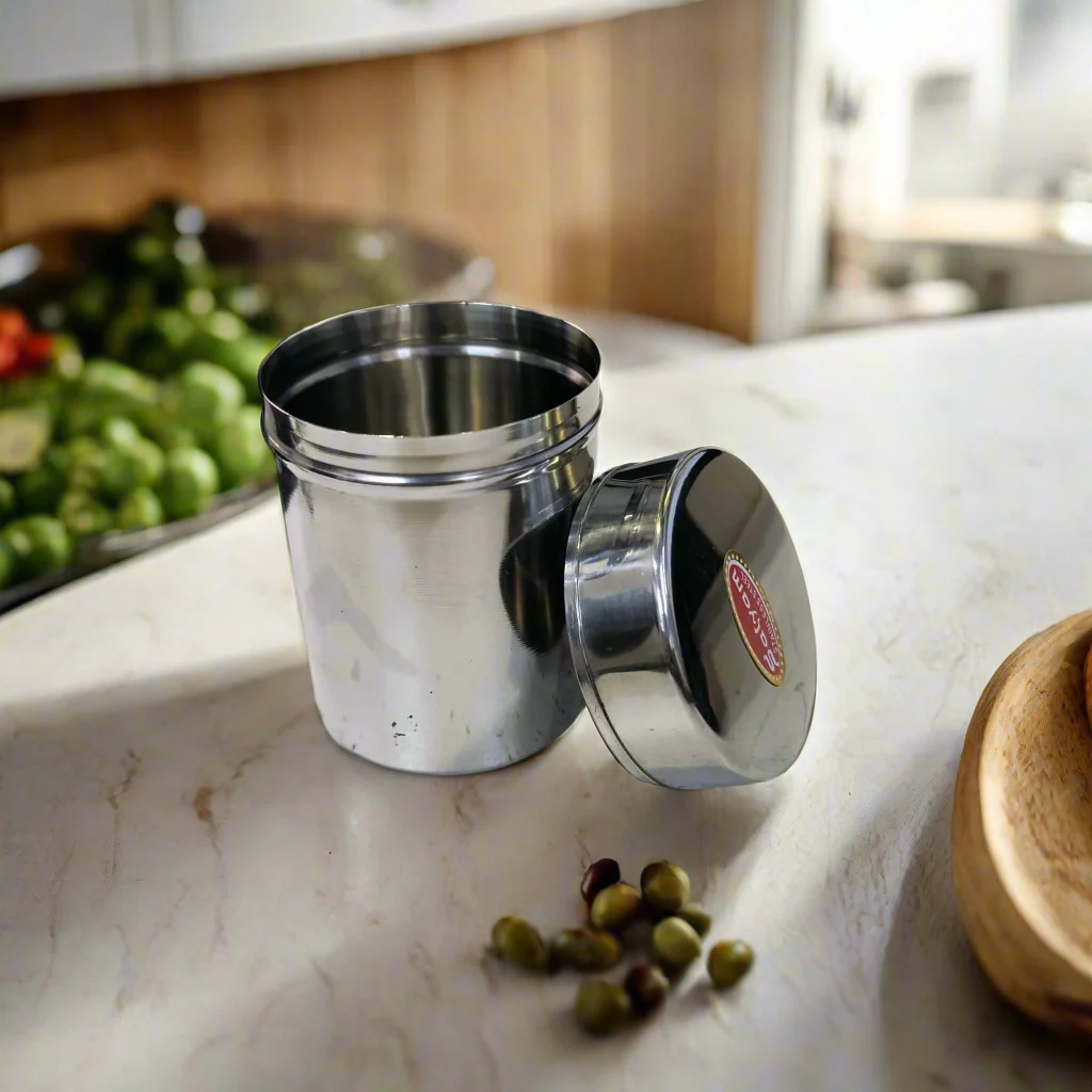 AM5325 Satyam Noori Dabbi Stainless Steel Containers For Storage Medium - Image 4