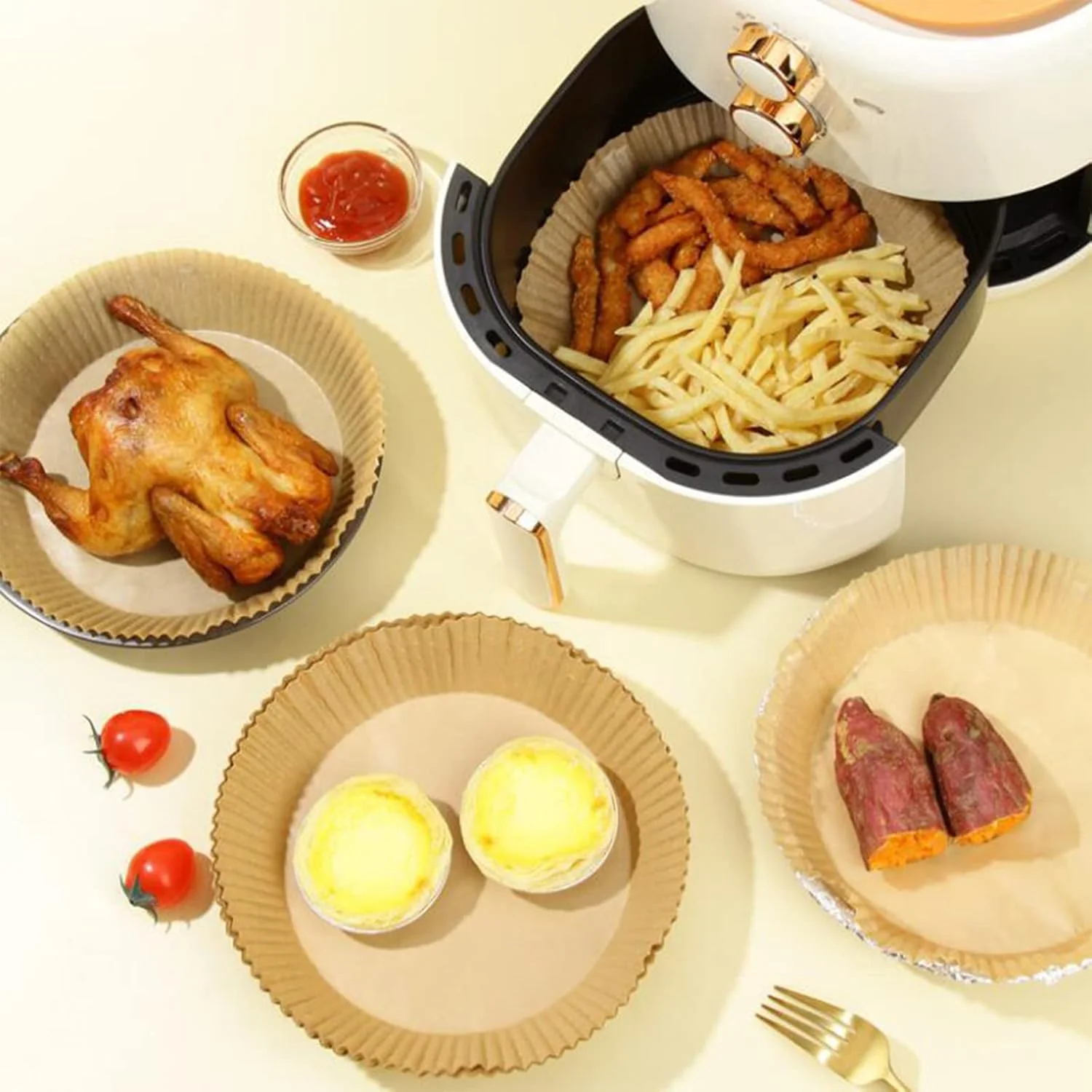 AM5240 Air Fryer Disposable Paper Liner (160mmx45mm) Airfryer Tray - Pack of 46 Pcs - Image 4