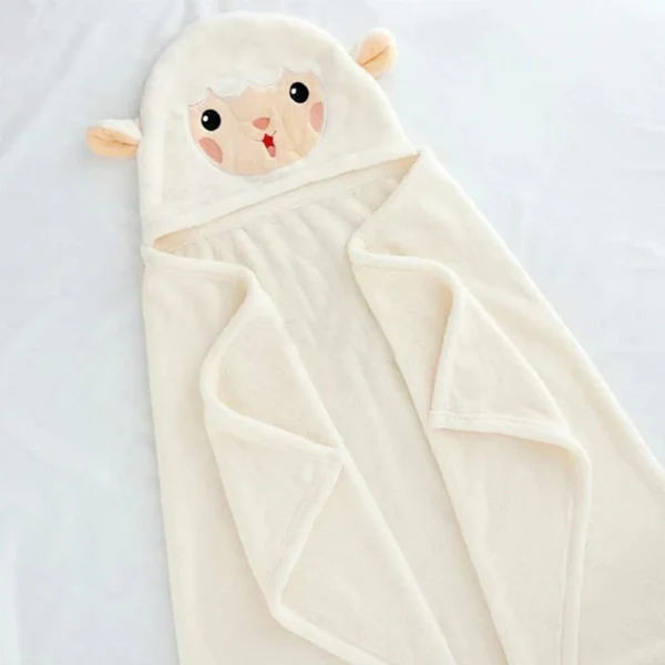 AM5245 Cute Animal Face Hooded Soft Baby Towels: The Perfect Bath Time Companion - Image 8