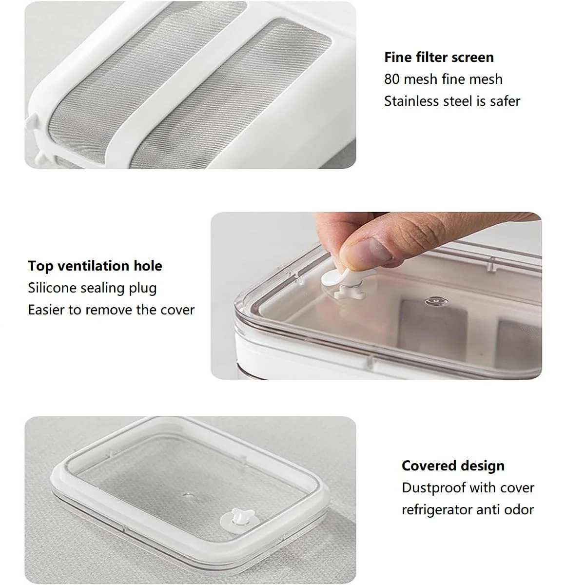 AM5278 Yogurt & Curd Maker - Fine Mesh Strainer with Lid - Image 5