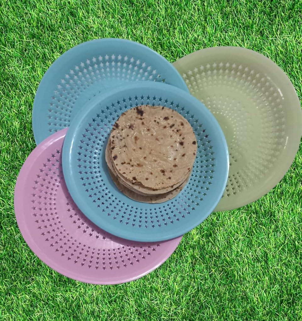 AM5293 Food Grade Plastic Tray (Roti Plate) 1 pc Multicolor - Image 5