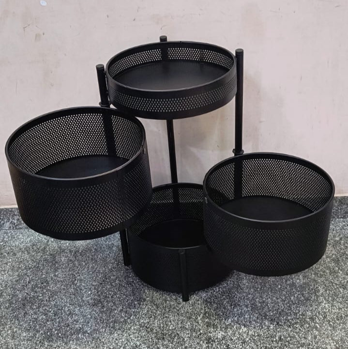 AM5319 3-Layer Round Multipurpose Storage Trolley with Wheels - Image 10