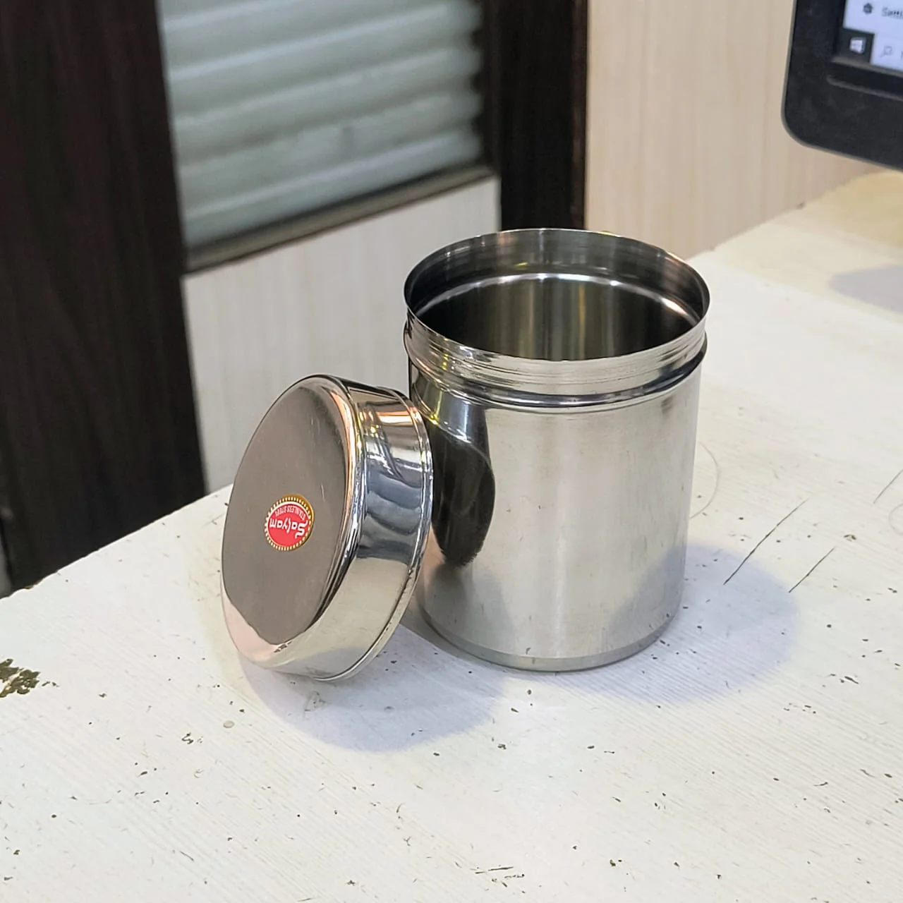 AM5326 Satyam Noori Dabbi Stainless Steel Containers For Storage Big - Image 4