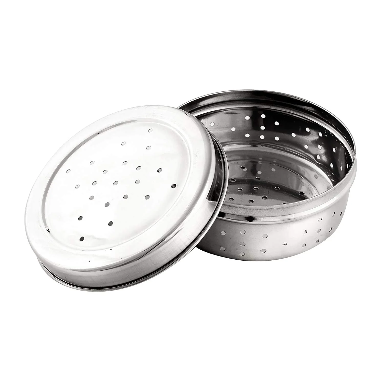 AM5330 Hole Dabba Stainless Steel Coriander Storage Box Small - Image 3