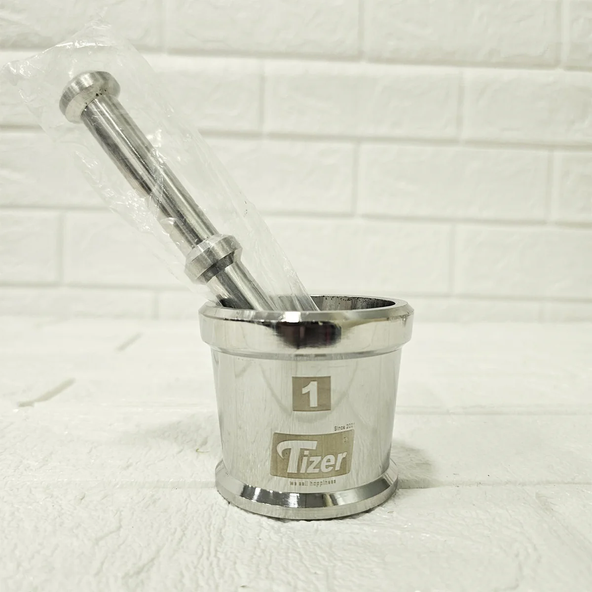 AM5342 Tizer Mortar and Pestle Set for Kitchen Set of 1 Small