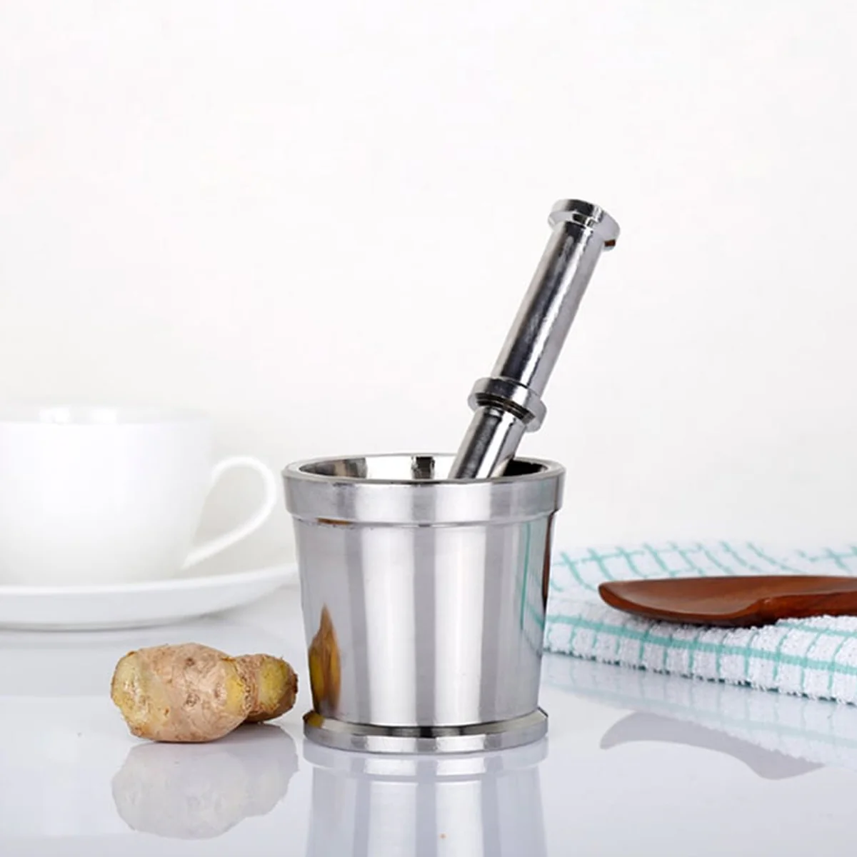 AM5342 Tizer Mortar and Pestle Set for Kitchen Set of 1 Small - Image 2