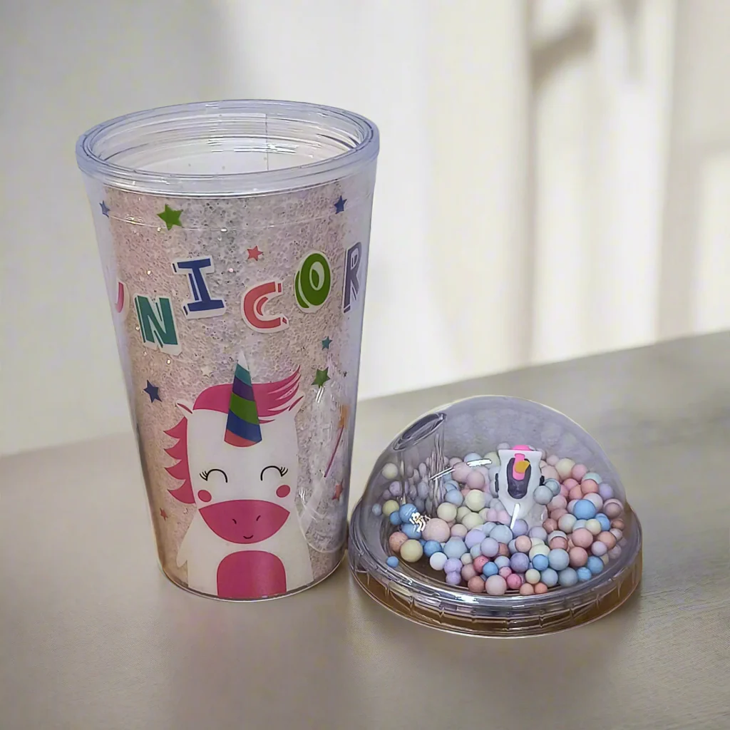 AM5348 3D Look Tumbler Cups with Lid Multi-Color 1pc - 21 cm - Image 10