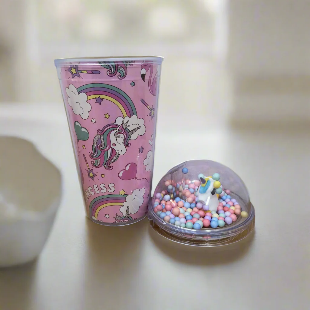 AM5348 3D Look Tumbler Cups with Lid Multi-Color 1pc - 21 cm - Image 6