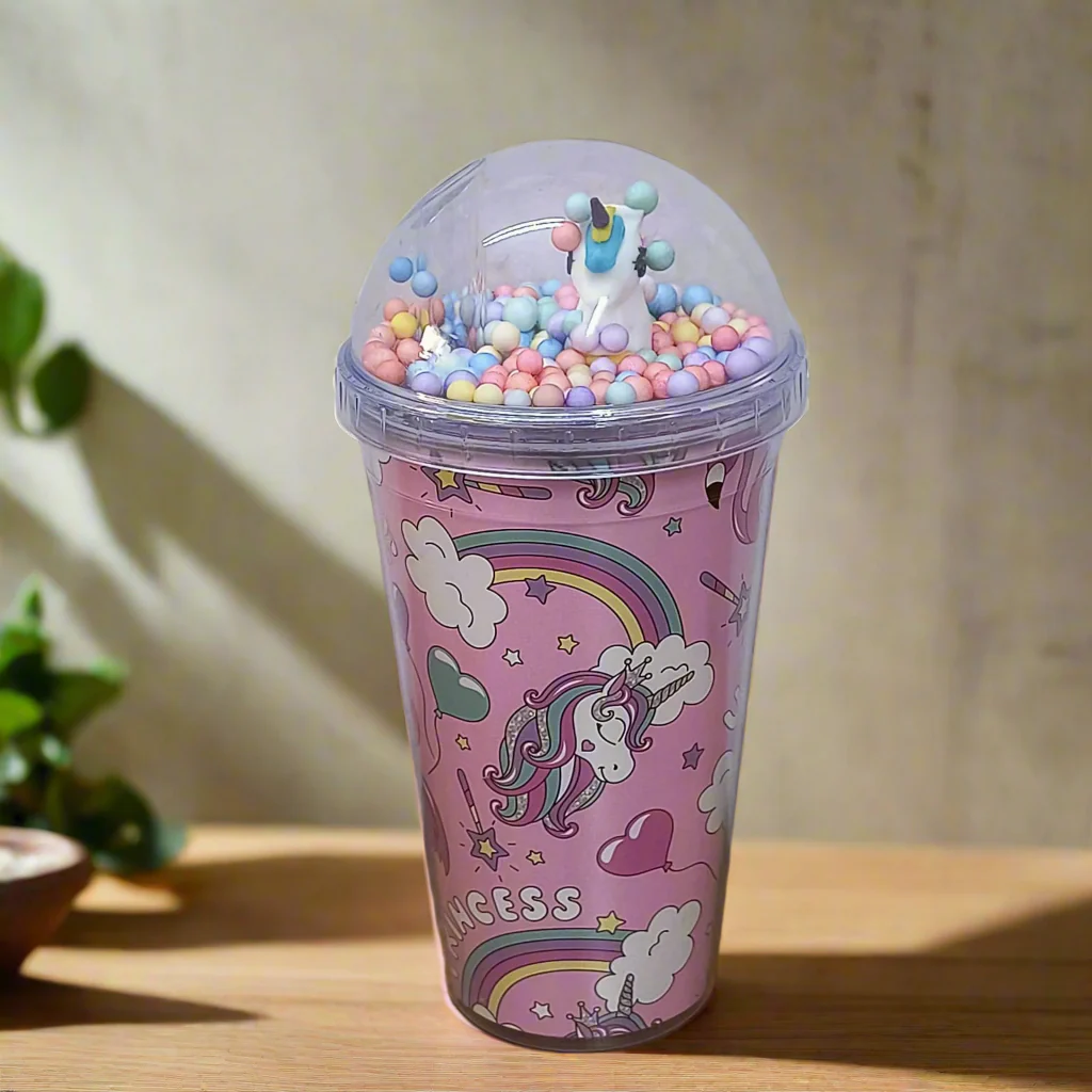 AM5348 3D Look Tumbler Cups with Lid Multi-Color 1pc - 21 cm - Image 7