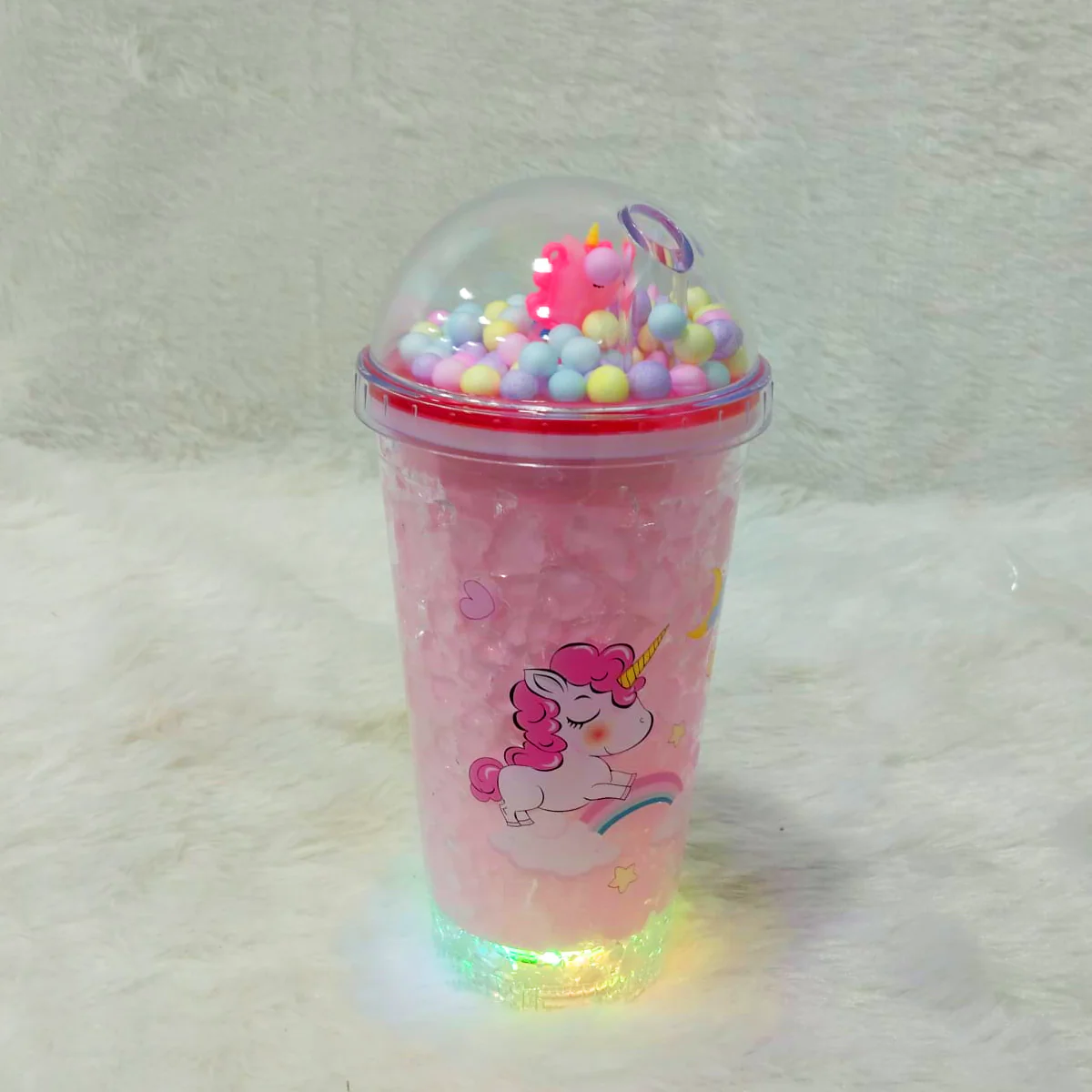 AM5349 3D Look Tumbler Cups with Lid and Light Multi-Color 1pc -22cm - Image 3