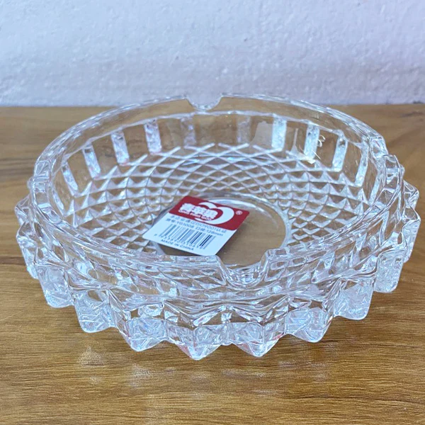 AM5360 Round Crystal Glass Smoking Ashtray- 170mm - Image 6