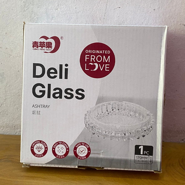 AM5360 Round Crystal Glass Smoking Ashtray- 170mm - Image 7