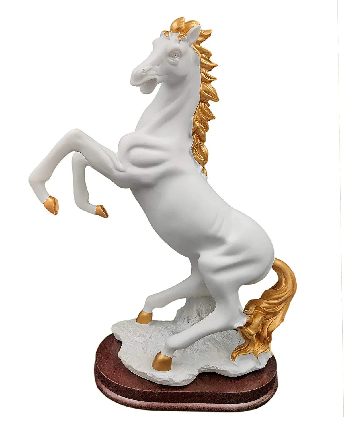 AM5368 Gold Plated White Horse Statue Action Showpiece - Image 5