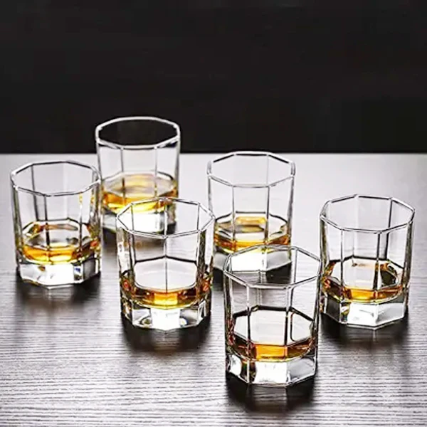AM5372 Deli Glass Press Tumbler Set of 6 Transparent, 190ml