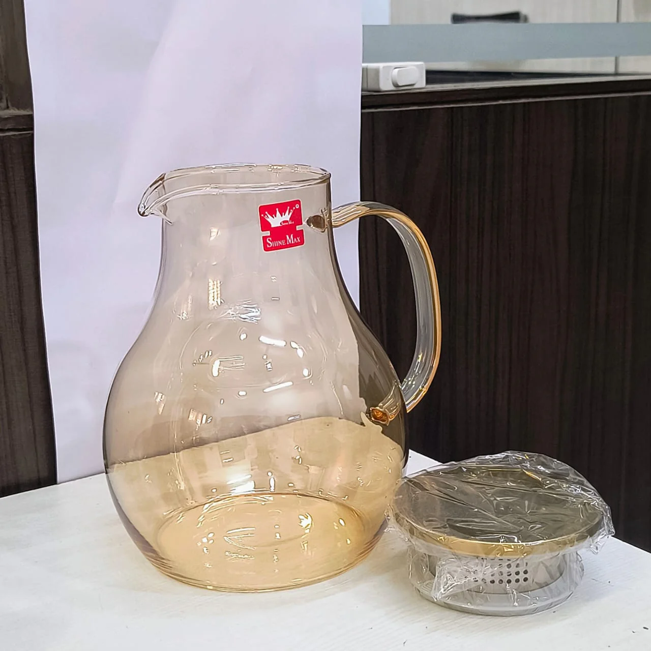 AM5394 Shine Max Steel Lid Water Jug With Glass 6pc Jug 1800ml , Glass 350ml - Image 6