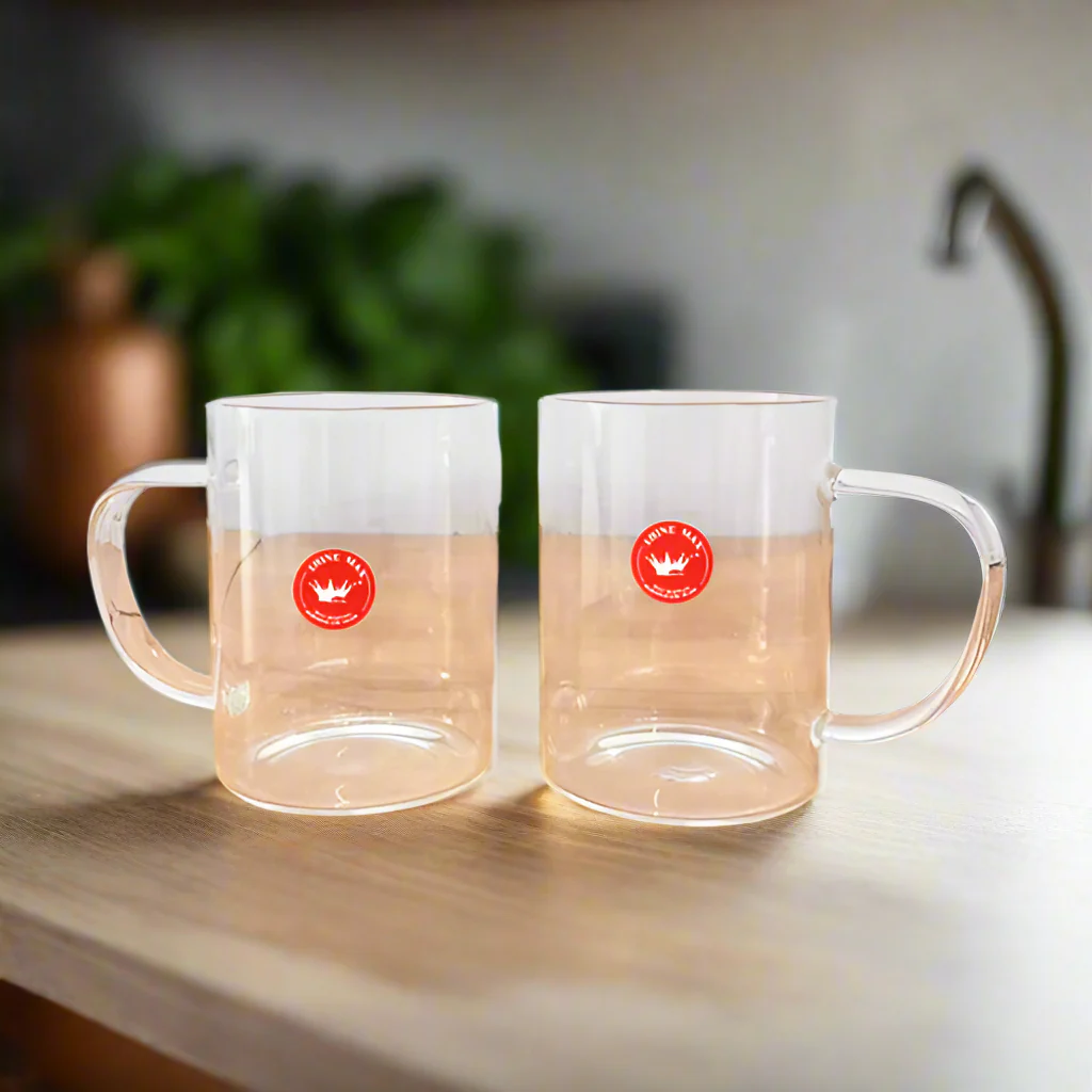 AM5377 Transparent Glass Coffee Mug for Coffee, Tea, Latte, Cappuccino and Juice (Set of 2Pcs) - Image 4