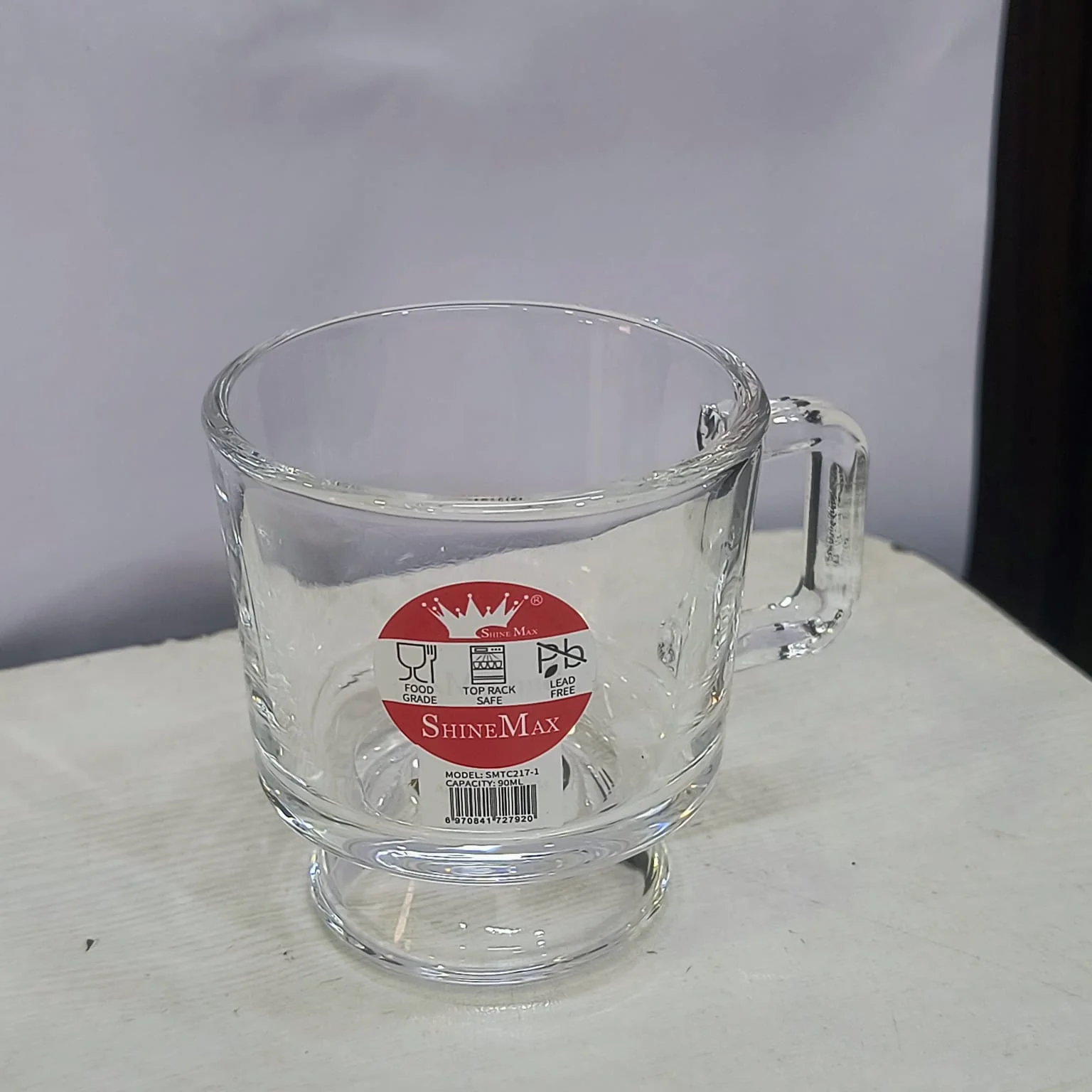 AM5379 Shine Max 6pc 80ml Coffee or Tea Cup Round Set Made of Glass - Image 7
