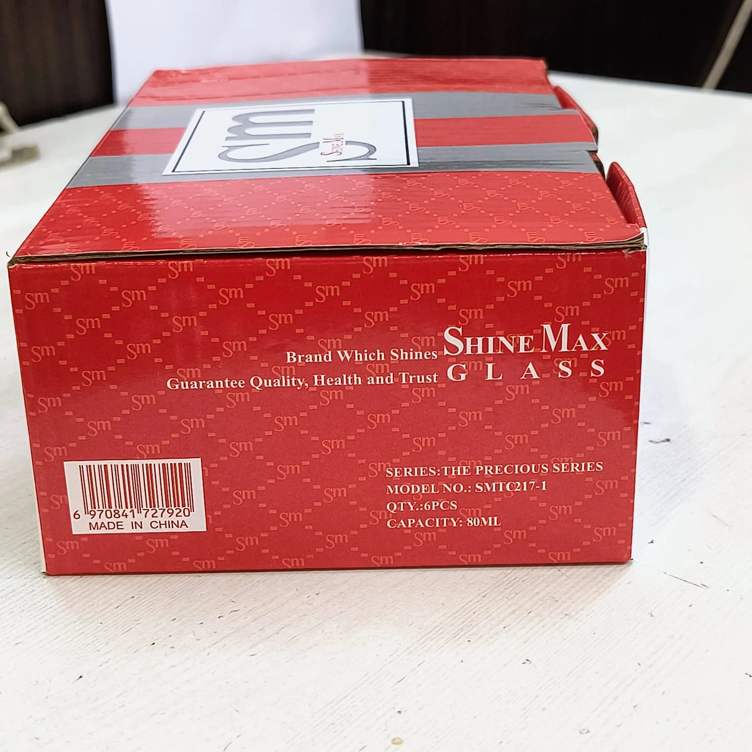 AM5379 Shine Max 6pc 80ml Coffee or Tea Cup Round Set Made of Glass - Image 8