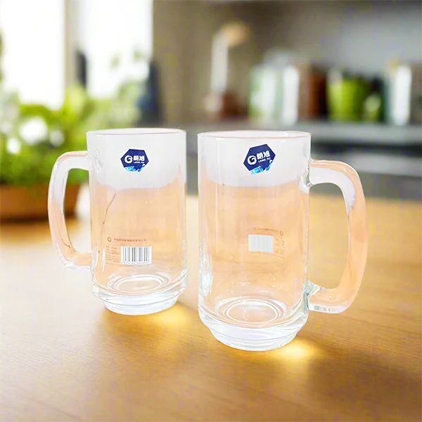 AM5384 Living Home Beer Glasses - 355ml Transparent Glasses for Beer, Drinks, Cocktail (Set of 2Pcs) - Image 3