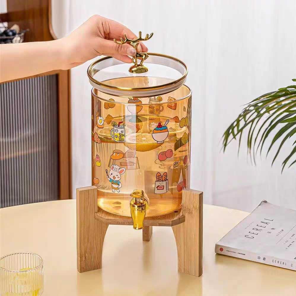 AM5390 Shine Max Glass Juice Dispenser - Gold, 3.6L - Image 3