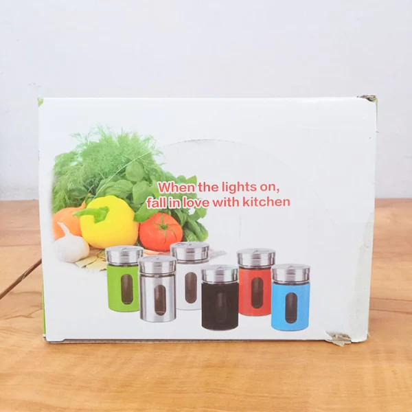 AM5396 Glass Spice Shaker Jar with Steel Lid Multicolor/Great for Spices, Herbs, Seasonings (Set of 1 Pc) - Image 7