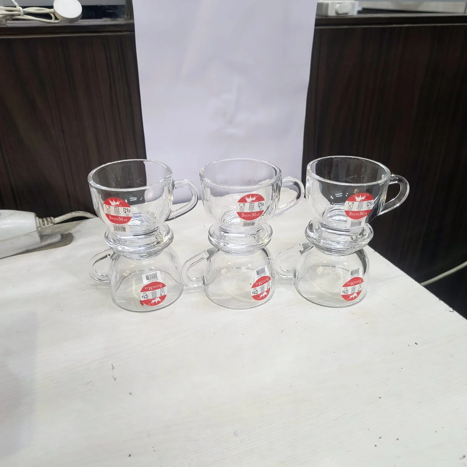 AM5380 Shine Max 6pc 80ml Coffee or Tea Cup Round Set Made of Glass - Image 4