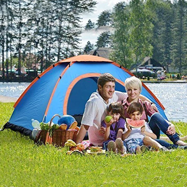 AM5408 Picnic Camping Portable Tent (4 Person) Velkro Polyester Waterproof 4 Person Tent - Image 3