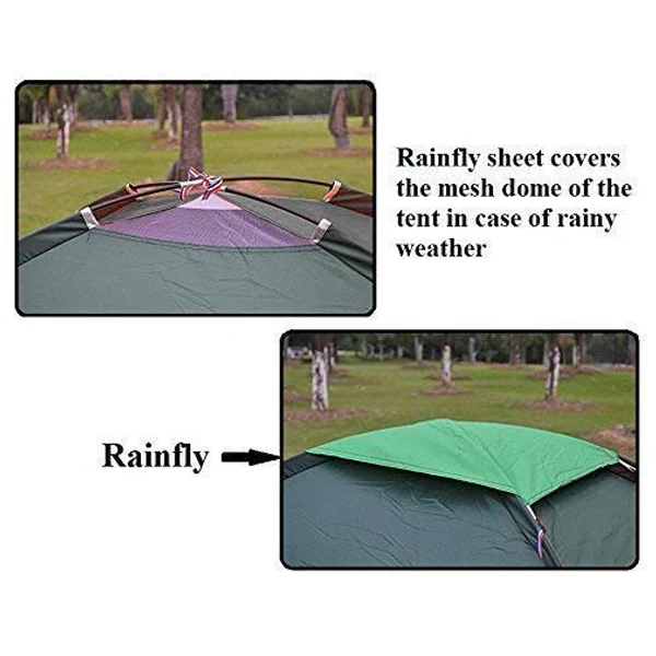 AM5408 Picnic Camping Portable Tent (4 Person) Velkro Polyester Waterproof 4 Person Tent - Image 6
