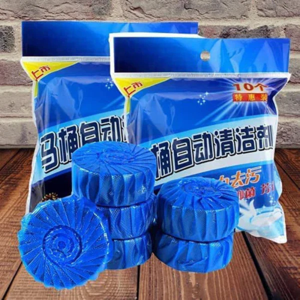 AM5410 Automatic Toilet Bowl Cleaner Tablets Stain Remover Bathroom Flush Tank Blue Tab Tablet(Pack of 10 Pcs, Color: Blue) - Image 5