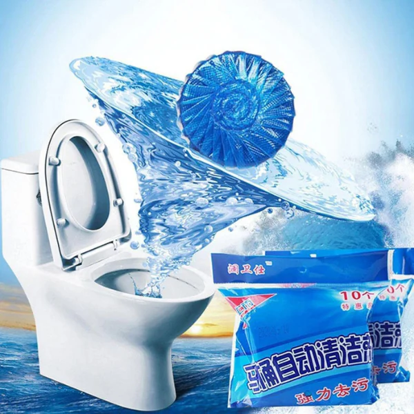 AM5410 Automatic Toilet Bowl Cleaner Tablets Stain Remover Bathroom Flush Tank Blue Tab Tablet(Pack of 10 Pcs, Color: Blue) - Image 7