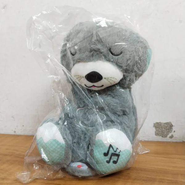 AM5412 Baby Soothing Music Tummy up Down with Light Breathing Teddy Bear Soft Toy Simulation Plush for Babies Kids Random Color - Image 10