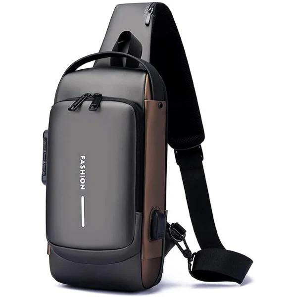 AM5415 Anti theft Crossbody Sling Bag, Waterproof Chest Daypack with USB Charging, Shoulder Backpack for Men Women - Image 3
