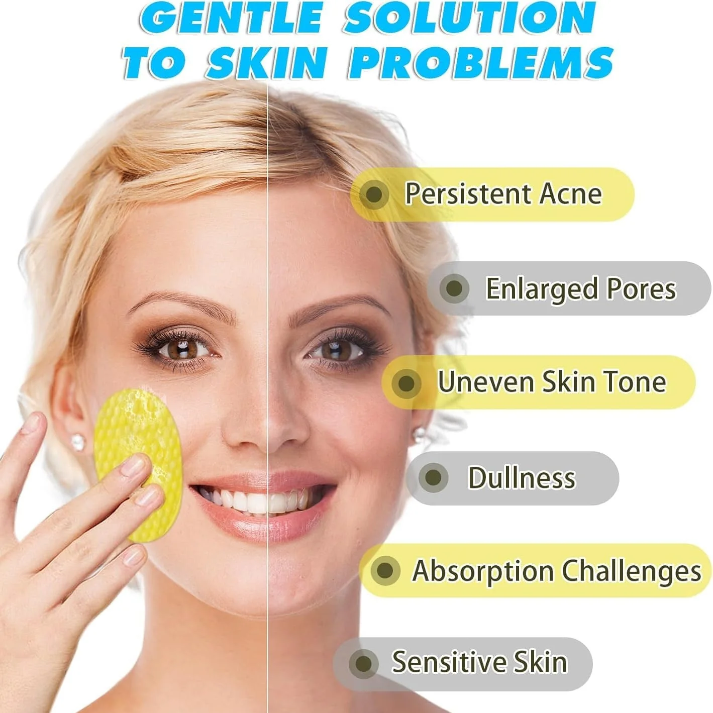 AM5417 Turmeric Kojic Acid Cleansing Pads, 60 Count Turmeric and Kojic Acid Pads, Mild and Non-irritating, Suit for All Skin Types 60 Pcs Kojic Acid Turmeric Cleansing Pads - Image 6