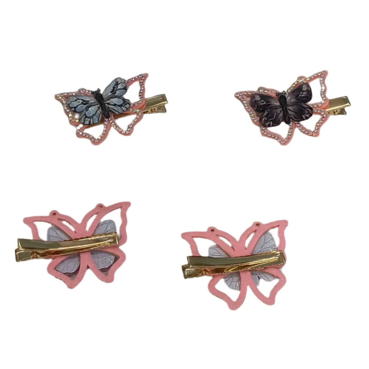 AM5428 Butterfly Hair clips with Flower and Butterfly Design 1pc - Image 5