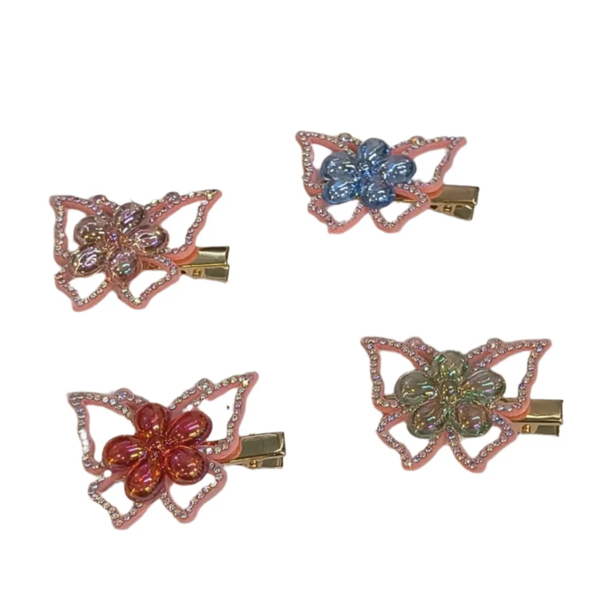 AM5428 Butterfly Hair clips with Flower and Butterfly Design 1pc - Image 8