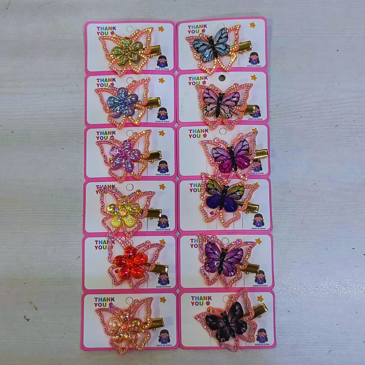 AM5428 Butterfly Hair clips with Flower and Butterfly Design 1pc - Image 9