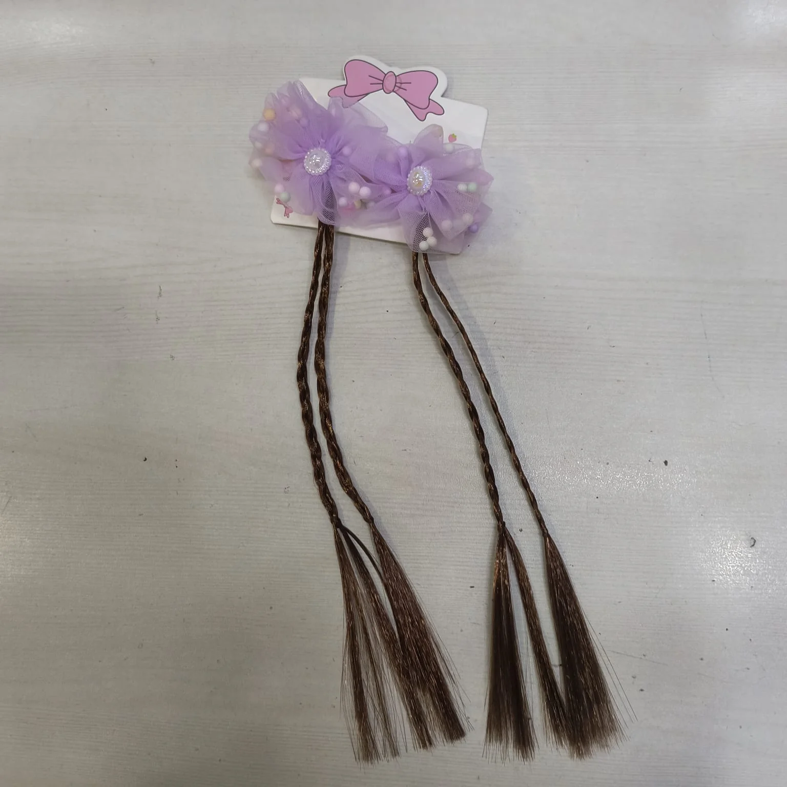 AM5430 Flower Long Tail Hairpin Multicolour 1pc - Image 3