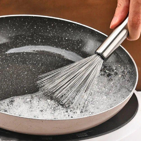AM5436 multifuntion Steel Scrubbers for Cleaning brush, Steel Wool Scrubber with Handle - Image 2