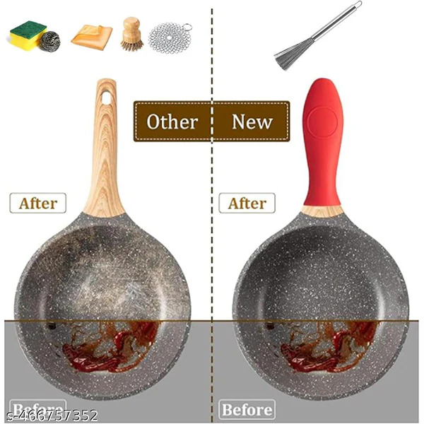 AM5436 multifuntion Steel Scrubbers for Cleaning brush, Steel Wool Scrubber with Handle - Image 3