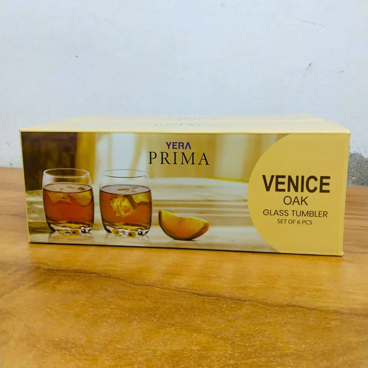 AM5442 YERA Prima Venice Oak Glass Tumbler-Set of 6 Pcs - 300ml - Image 5