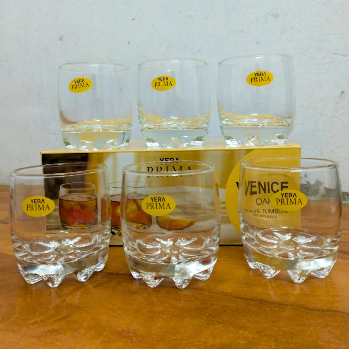 AM5442 YERA Prima Venice Oak Glass Tumbler-Set of 6 Pcs - 300ml - Image 7