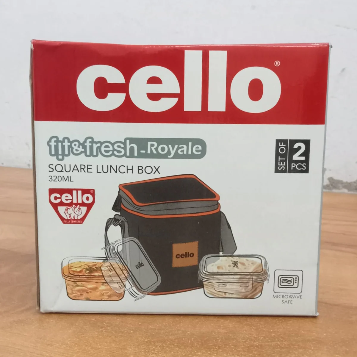 AM5445 Cello Royale Round Glass Lunch Box 320ml x 2 N with Jacket (Vr) (Pack of 2Pc) - Image 8