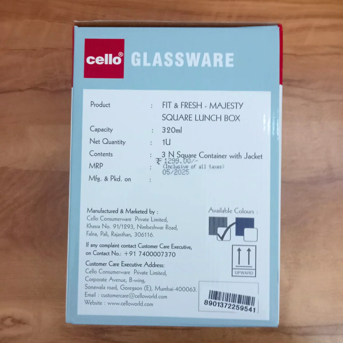 AM5452 CELLO Glassy Square Lunch Box Set of 3 Container with Jacket- each 320m-Microwavable Borosilicate Glass | Leak Proof Design - Image 7