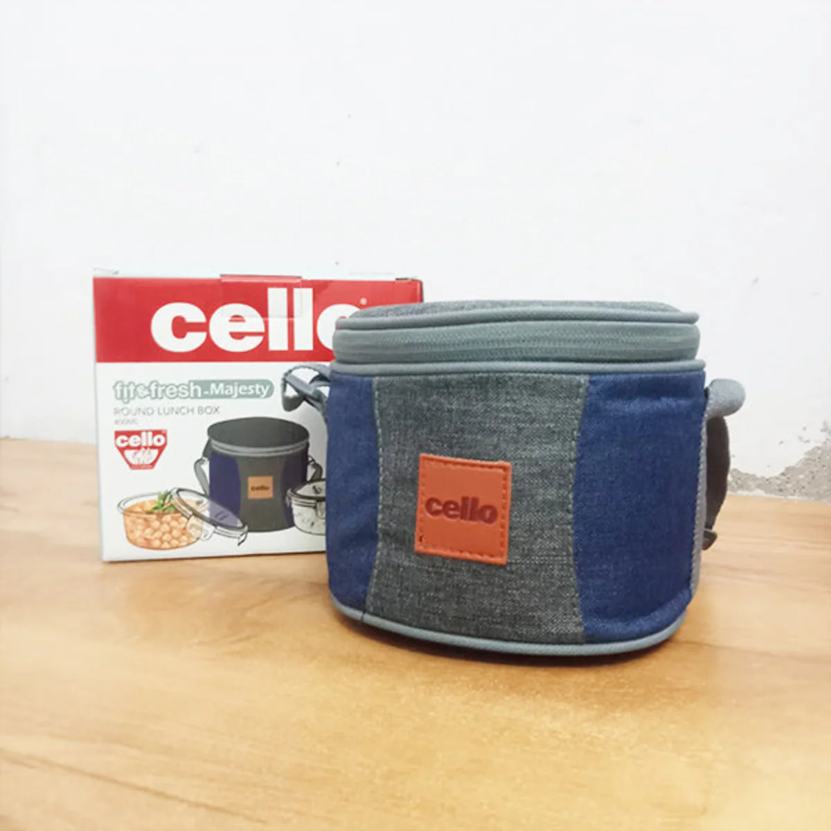 AM5459 Cello Majesty Round Glass Lunch Box 400ml x 2 N with Vertical Jacket (Pack of 2Pc) - Image 2