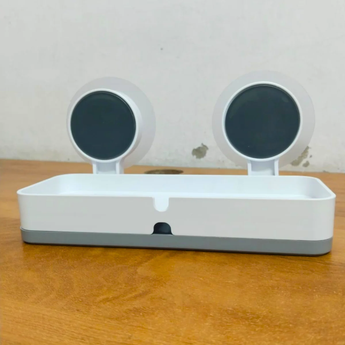 AM5479 Adhesive Soap Dish Holder with Drain- Weight Bathroom Shelf -Kitchen Holder for Soap Shampoo White-Layfoo - Image 9