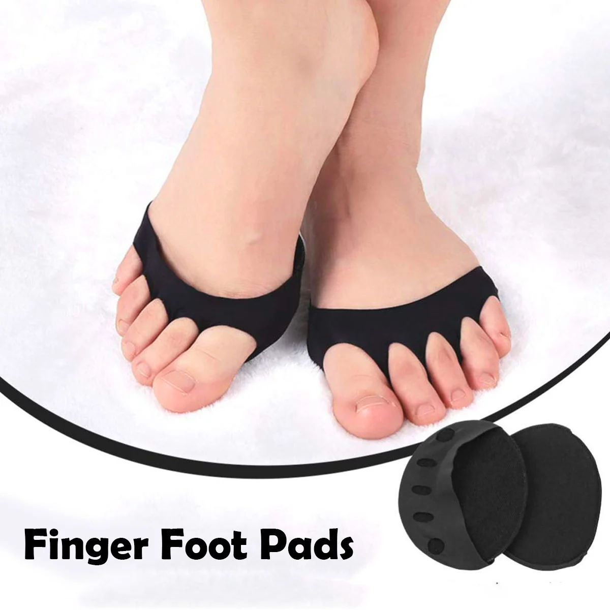 AM5480 Finger foot Pads-Cushions Shoes Half Insoles Five-Finger Toe Pad- Pack of 1 pair