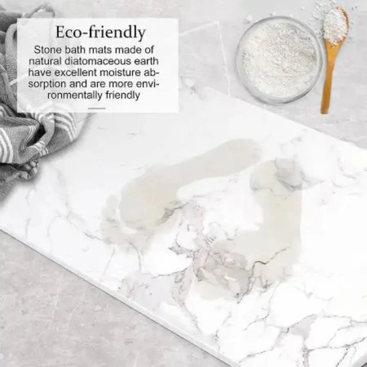 AM5484 Stone Bath Mat- Multidesign, Quick Dry & Non-Slip Diatomaceous Earth Bath Mat for Bathroom and Kitchen - Image 21